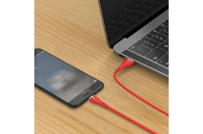 Кабель USB - MicroUSB HOCO X45 2,4A (красный) 1м