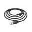 Кабель USB - USB Type-C HOCO U79, 2,4A (черный) 1,2м (в оплетке, LED индикатор)