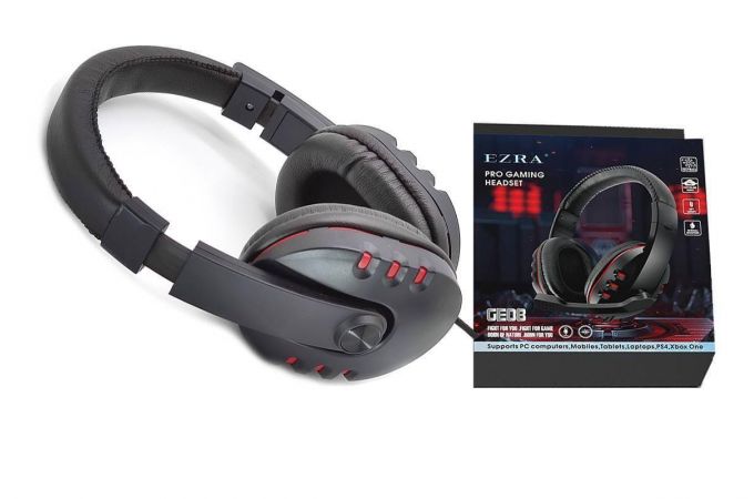 Наушники мониторные проводные с микрофоном EZRA GE08 (серый)