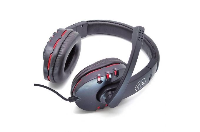 Наушники мониторные проводные с микрофоном KADUM G2 (красный)
