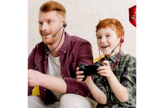 Наушники вакуумные проводные игровые с микрофоном KADUM GM-A2 (черный)