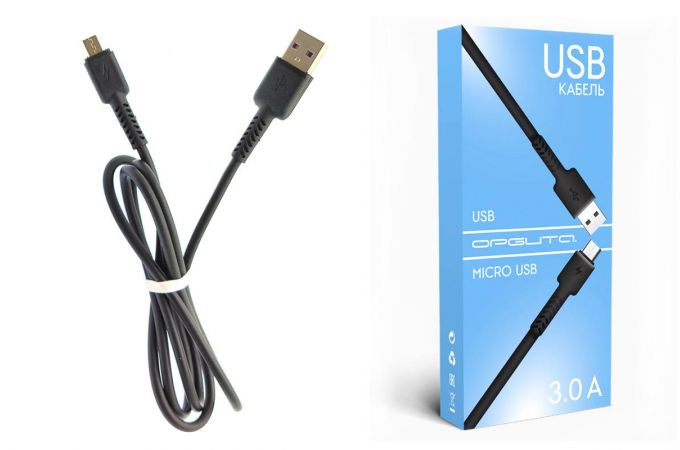 Кабель USB - MicroUSB Орбита OT-SMM56 3A (черный) 1м