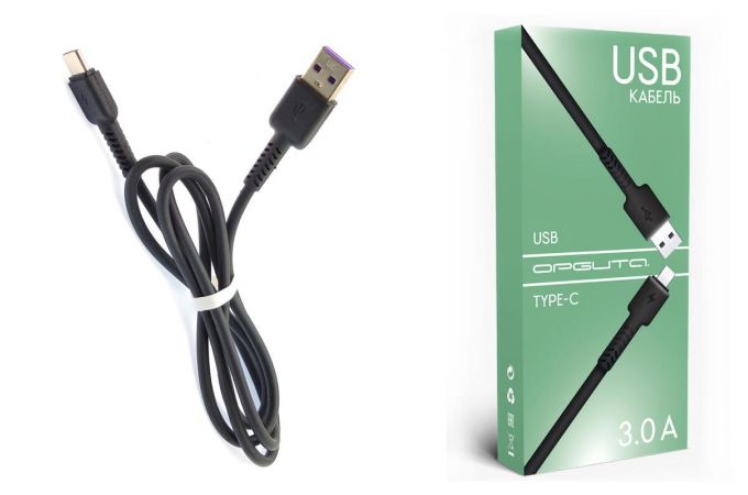 Кабель USB - USB Type-C Орбита OT-SMT27 3A (черный) 1м