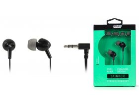 Наушники вакуумные проводные Smartbuy STINGER SBE-601 сменные амбушюры (черный)