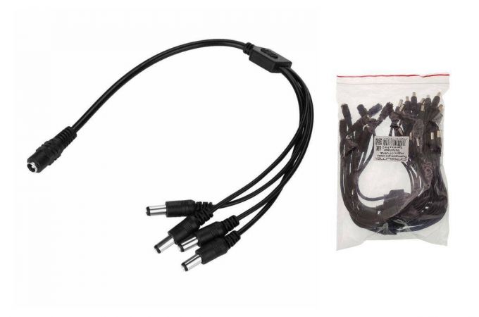 Разветвитель питания для в/камер Орбита OT-VNP25 на 4 штекера (УПАКОВКА 10 ШТ)