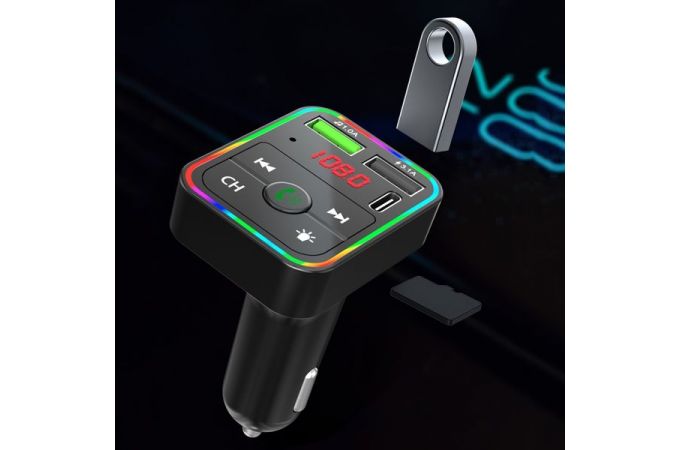 FM-Модулятор TDS TS-CAF15 RGB (Bluetooth)