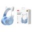 Наушники мониторные беспроводные XO BE38 Cats Ear Colourful Lights Headband Bluetooth Headset голубой