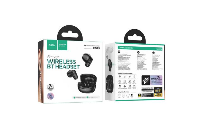 Наушники беспроводные HOCO EQ25 Unimpeded (черный)