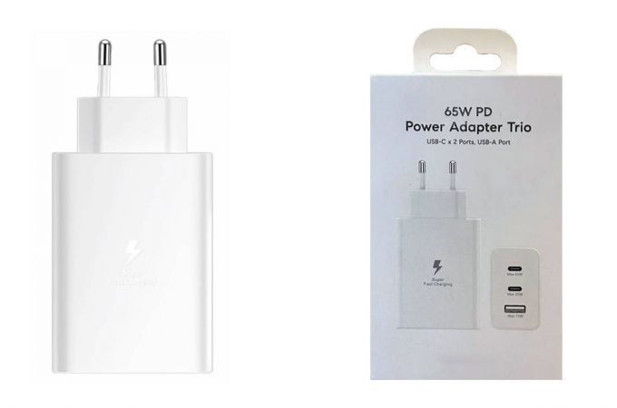 Сетевое зарядное устройство USB-C Samsung PD Adapter 65W (белый) (Л)