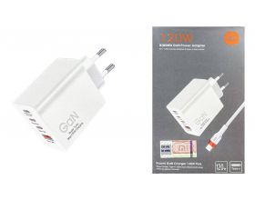 Сетевое зарядное устройство USB Xiaomi 120W USB+2PD+Light (Л)