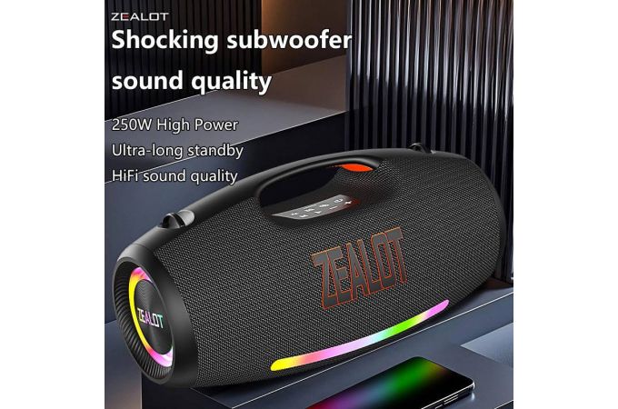 Портативная колонка ZEALOT-S89 (черный) (уценка, витринный образец)