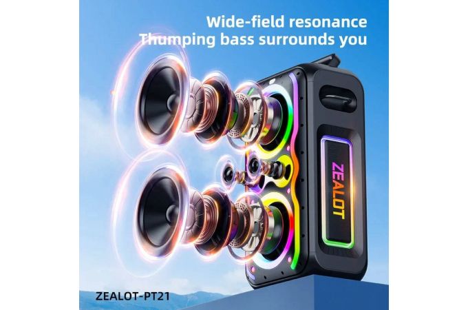 Активная напольная акустика ZEALOT-PT21 (черный)