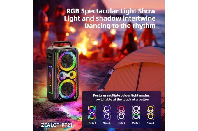 Активная напольная акустика ZEALOT-PT21 (черный)