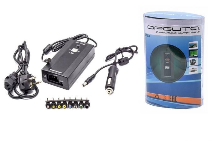 Универсальное зарядное устройство для ноутбука Орбита OT-APB63 (405) (100Вт, 8 разъёмов, ЗУ авто)