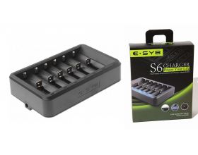 Зарядное устройство для аккумуляторов E SYB S6 (6 гнёзд)