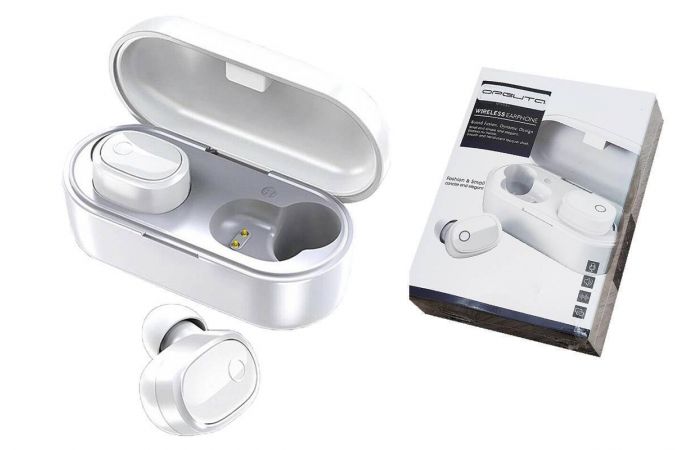 Наушники вакуумные беспроводные Орбита OT-ERB35 Bluetooth (белый)