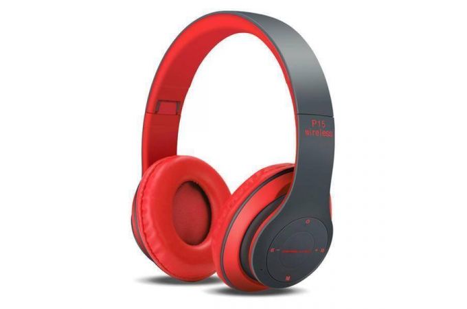 Наушники мониторные беспроводные Орбита OT-ERB41 FM,TF Bluetooth (красный)