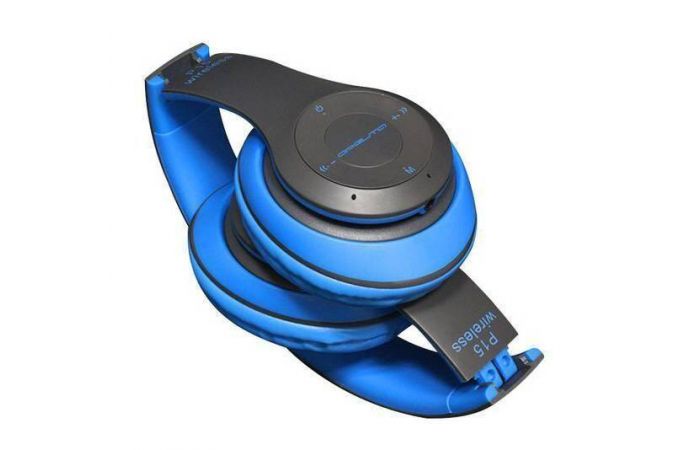 Наушники мониторные беспроводные Орбита OT-ERB41 FM,TF Bluetooth (синий)