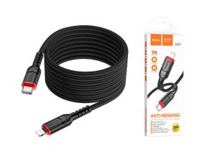 Кабель USB Type-C - Lightning HOCO X59 3A PD20W (черный) 1м