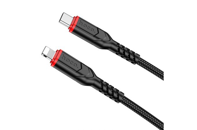 Кабель USB Type-C - Lightning HOCO X59 3A PD20W (черный) 1м