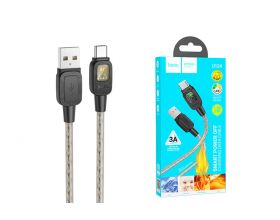 Кабель USB - USB Type-C HOCO U124 (черный) 1м (силиконовый)