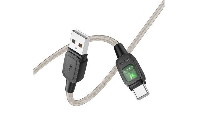 Кабель USB - USB Type-C HOCO U124 (черный) 1м (силиконовый)