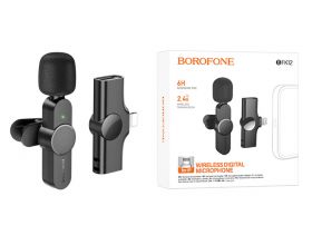 Микрофон беспроводной BOROFONE BFK12 Trophy wireless microphone Lightning черный