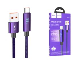 Кабель USB - USB Type-C HOCO U125 5A (фиолетовый) 1м