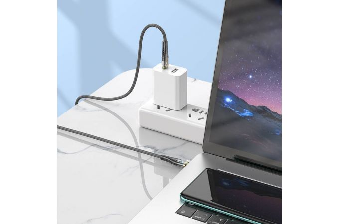 Кабель USB Type-C - USB Type-C HOCO U121 60W (черный) 1м