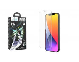 Защитное стекло дисплея iPhone 12 Mini (5.4)  HOCO G1Flash attach Full Screen HD tempered glass (черный)