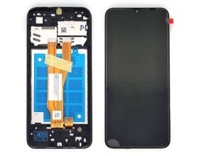 Дисплей для Samsung A032F Galaxy A03 Core Black в сборе с тачскрином + рамка 100%