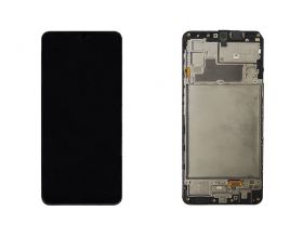 Дисплей для Samsung M225FV Galaxy M22 Black в сборе с тачскрином + рамка 100%