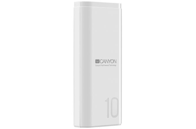 Универсальный дополнительный аккумулятор Power Bank Canyon PB-103 (10000 mAh) (белый)