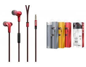 Наушники вакуумные проводные HOCO M30 Glaring universal earphones with microphone (красный)