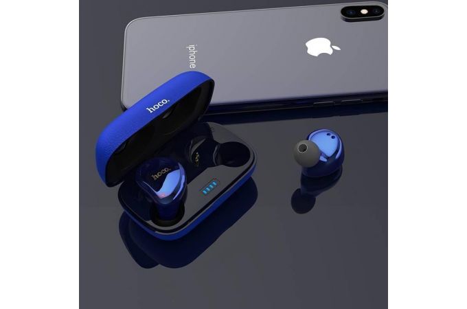 Наушники вакуумные беспроводные HOCO ES25 Easy talk wireless headset Bluetooth (синий)
