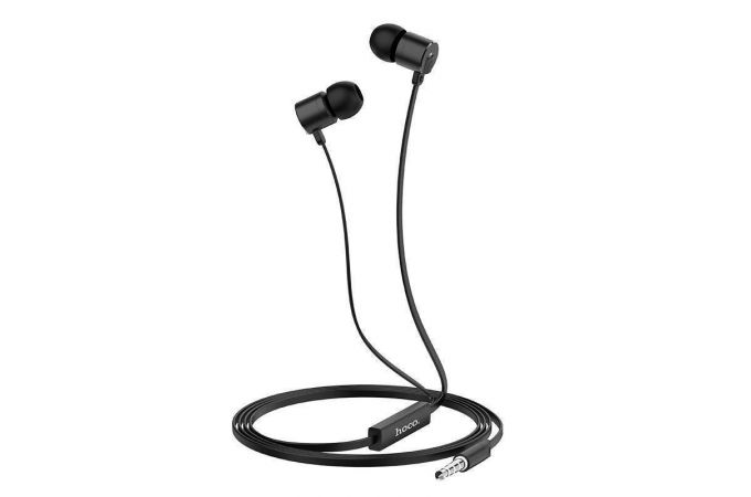 Наушники вакуумные проводные HOCO M63 Ancient sound earphones with mic (черный)