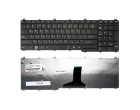 Клавиатура для ноутбука Toshiba Satellite C650, C655, C655D, C660, L650, L655, L670, L675 Series. Плоский Enter. Черная, без рамки. PN: NSK-TN0GQ.