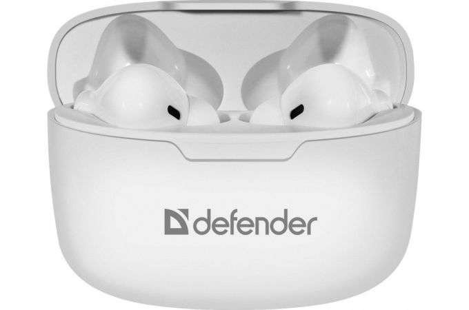 Наушники вакуумные беспроводные Defender Twins 903 Bluetooth (белый)