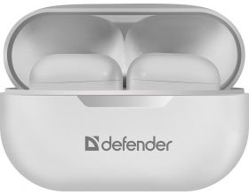 Наушники вакуумные беспроводные Defender Twins 905 Bluetooth (белый)
