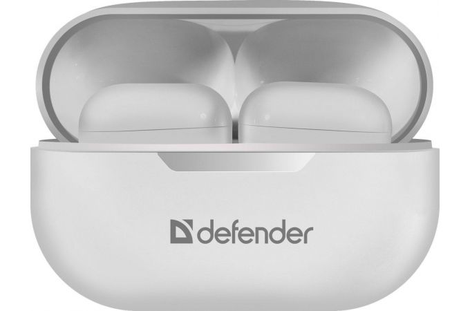 Наушники вакуумные беспроводные Defender Twins 905 Bluetooth (белый)