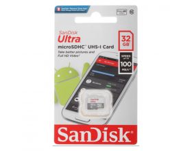 Карта памяти microSDHC SanDisk 32GB Ultra Light 100Mb/s SDSQUNR-032G-GN3MN (UHS-I, Class 10)