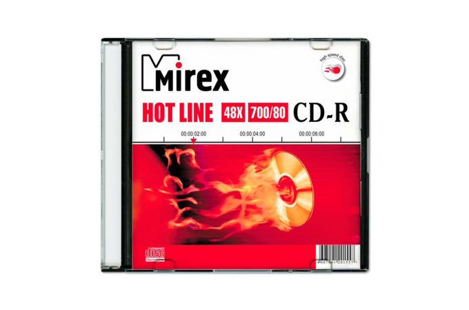 CD-R Mirex HOTLINE 700 Мб 48x Slim case (1/200)