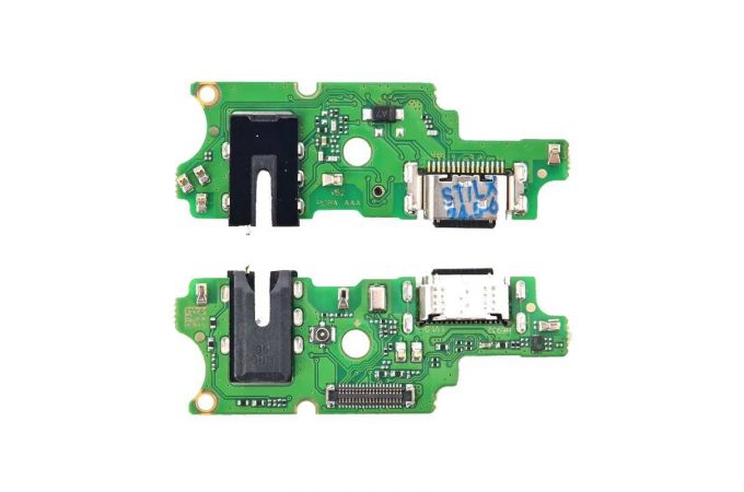 Шлейф для Infinix Hot 40 (X6836)/ 40 Pro (X6837) с разъемом зарядки + разьем гарнитуры (плата) HQ