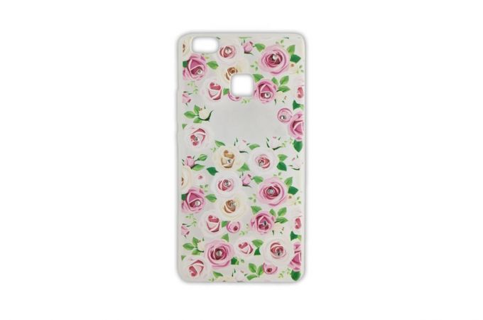 Чехол для Huawei Honor P9 Lite прозрачный с рисунком и стразами (в ассортименте)