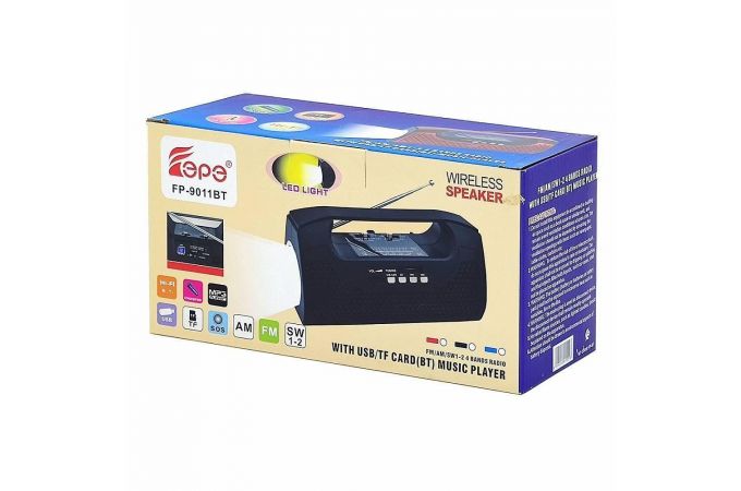 Портативная беспроводная колонка Fepe FP-9009BT (с фонариком)