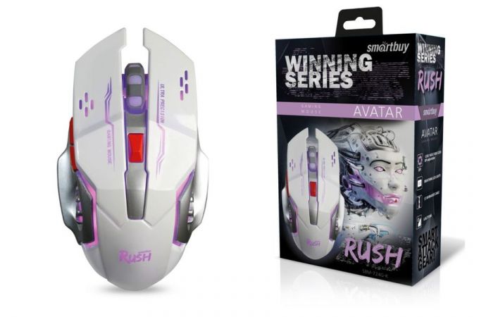 Мышь игровая проводная Smartbuy RUSH Avatar (SBM-724G-W) (белый)