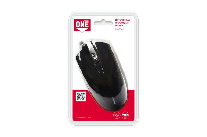 Мышь проводная Smartbuy ONE 339 (SBM-339-K) (черный)