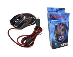 Мышь игровая проводная K65 (черный)