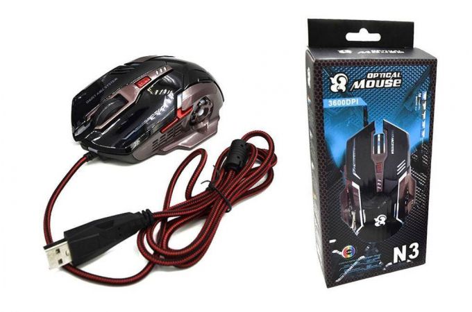 Мышь игровая проводная N3 (черный)