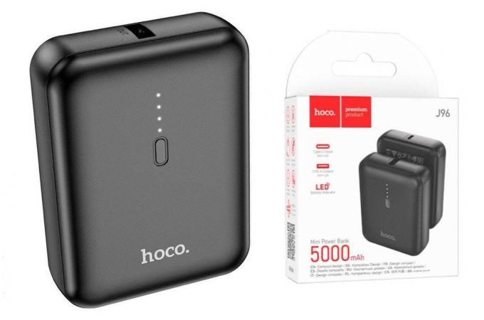 Универсальный дополнительный аккумулятор Power Bank HOCO J96 (5000 mAh) (черный)